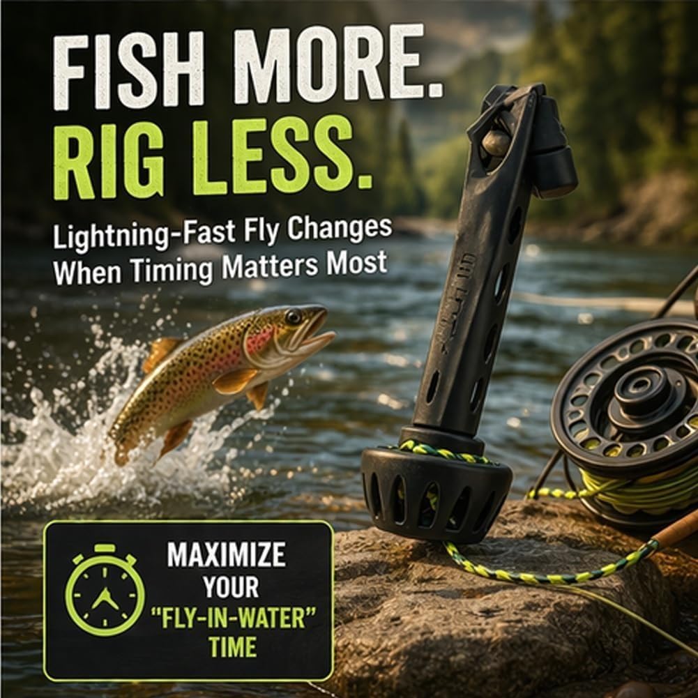 Fishing Line Dispenser - ポータブル磁気フライスレッダー 簡単で速いフライフィッシングラインスレッダーツール 小型フライ用 ティペットフライタイイングフィッシングツール 2026年新製品